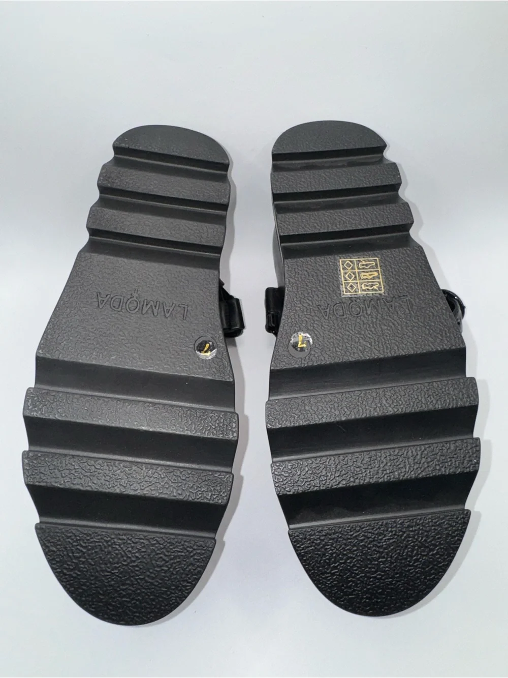 Platform Lug Sandals in Black - Chunky Strap Women’s Platforms